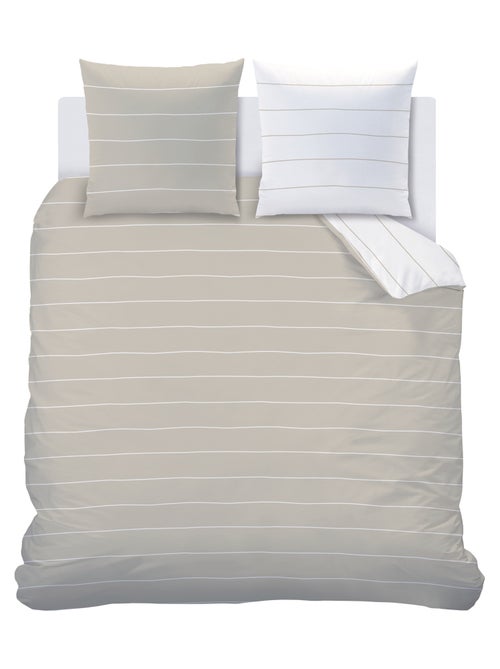Parure de lit imprimée 100% coton, STRIPES - Kiabi Parure de lit imprimée 100% coton, STRIPES - Kiabi