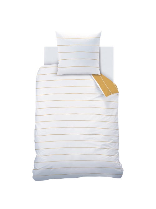 Parure de lit imprimée 100% coton, STRIPES - Kiabi Parure de lit imprimée 100% coton, STRIPES - Kiabi