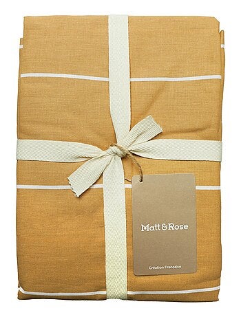 Parure de lit imprimée 100% coton, STRIPES