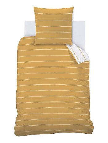Parure de lit imprimée 100% coton, STRIPES