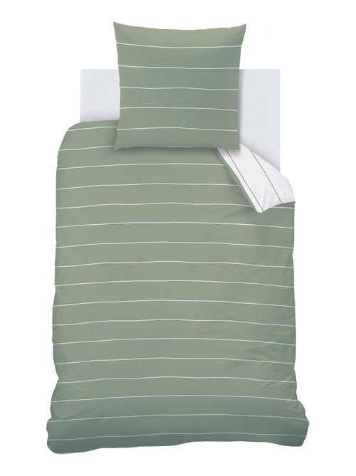 Parure de lit imprimée 100% coton, STRIPES - Kiabi