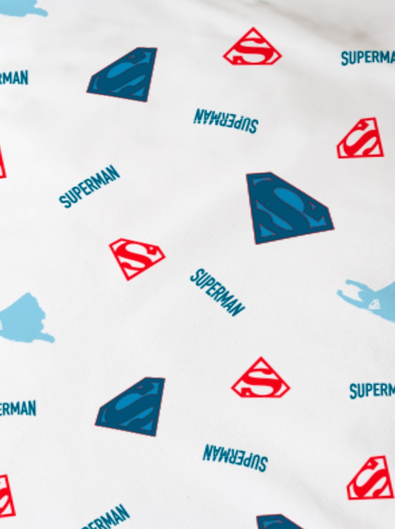 Parure de lit imprimée 100% coton, SUPERMAN SUPERA Bleu - Kiabi