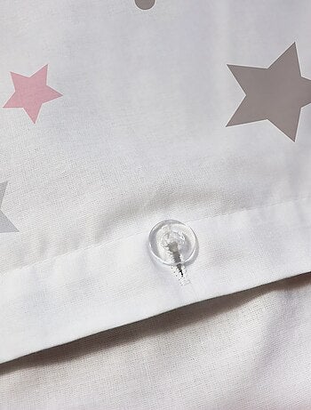 Parure de lit imprimée 100% coton, SWEET DREAMS PINK