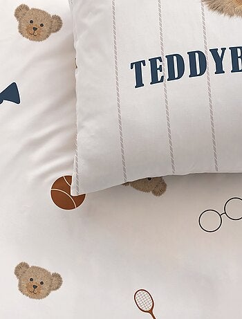 Parure de lit imprimée 100% coton, TEDDY BEAR
