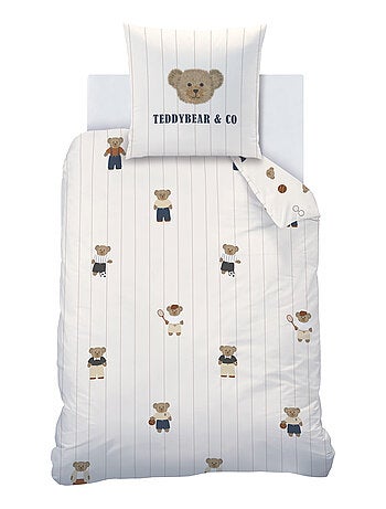 Parure de lit imprimée 100% coton, TEDDY BEAR