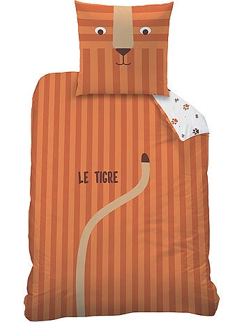 Parure de lit imprimée 100% coton, TIGRI