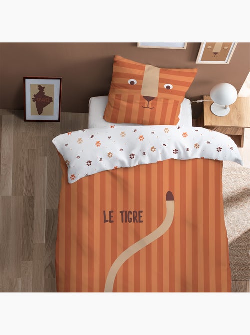 Parure de lit imprimée 100% coton, TIGRI - Kiabi