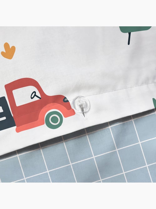 Parure de lit imprimée 100% coton, TOUR À LA FERME - Kiabi