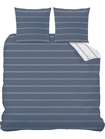 Parure de lit imprimée 100% coton, urban stripes