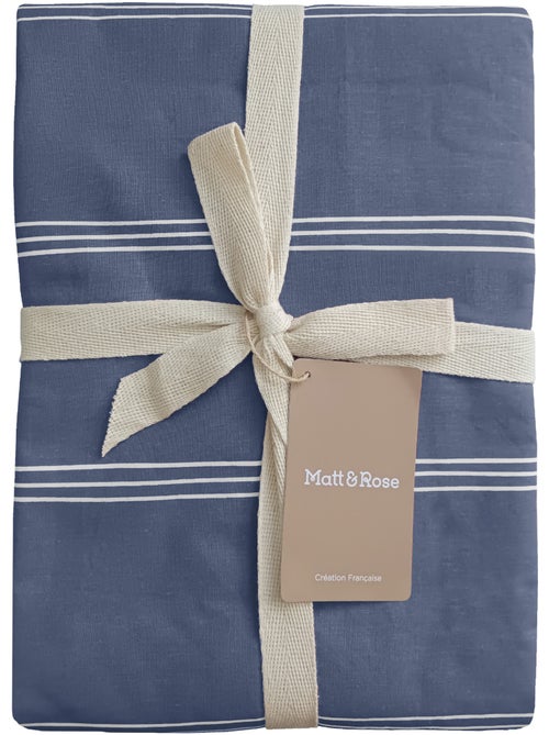 Parure de lit imprimée 100% coton, urban stripes - Kiabi
