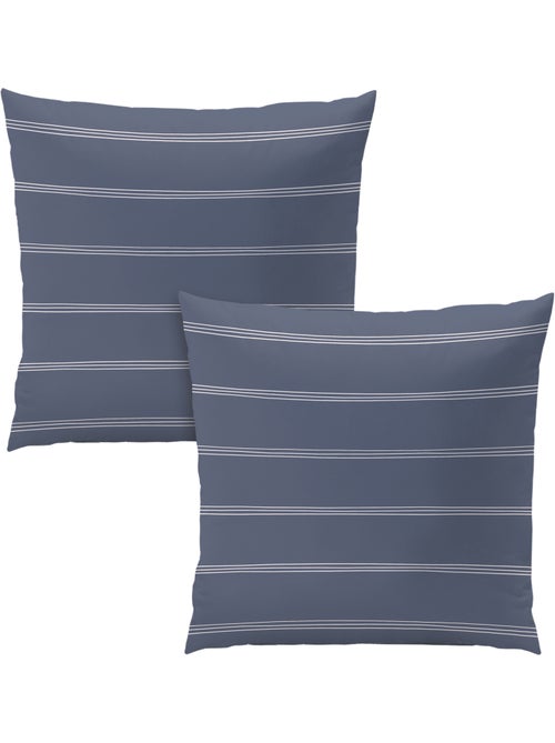 Parure de lit imprimée 100% coton, urban stripes - Kiabi