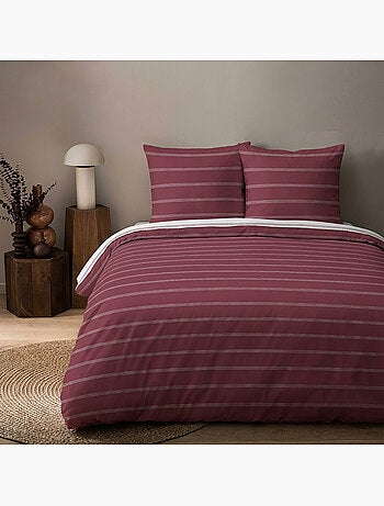 Parure de lit imprimée 100% coton, urban stripes