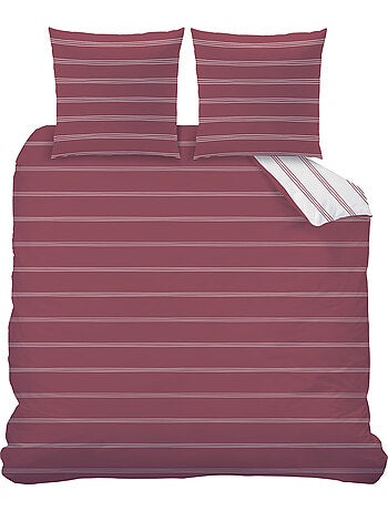 Parure de lit imprimée 100% coton, urban stripes