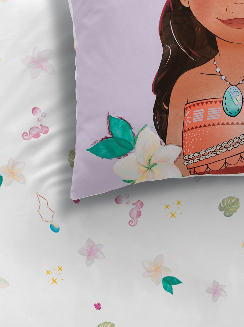 Parure de lit imprimée 100% coton, VAIANA MOTONUI Mauve - Kiabi