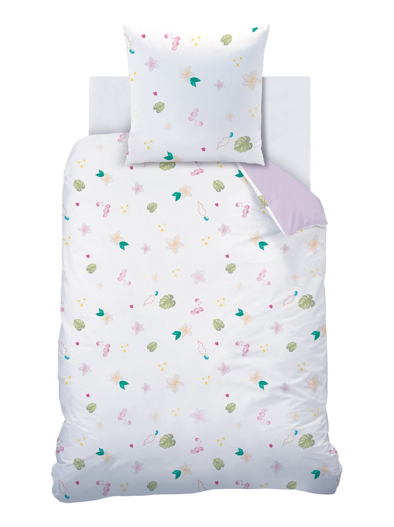 Parure de lit imprimée 100% coton, VAIANA MOTONUI Mauve - Kiabi