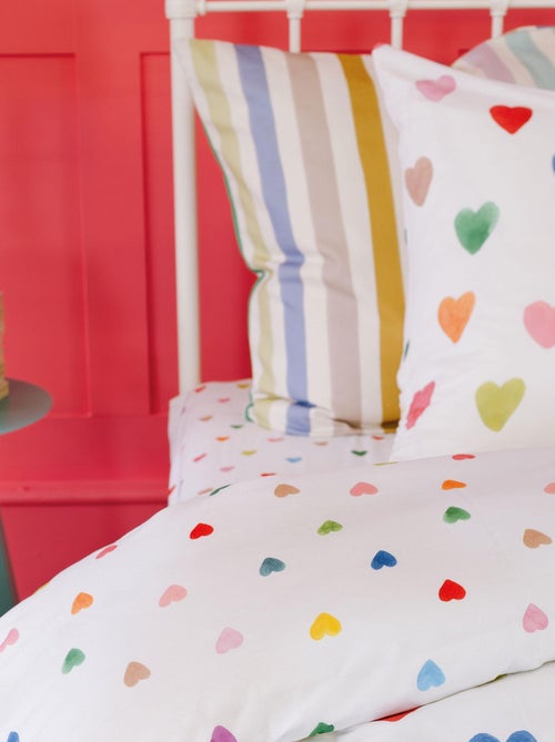 Parure de lit imprimée 100% coton, WEE BLUE BELL AMOUR - Kiabi