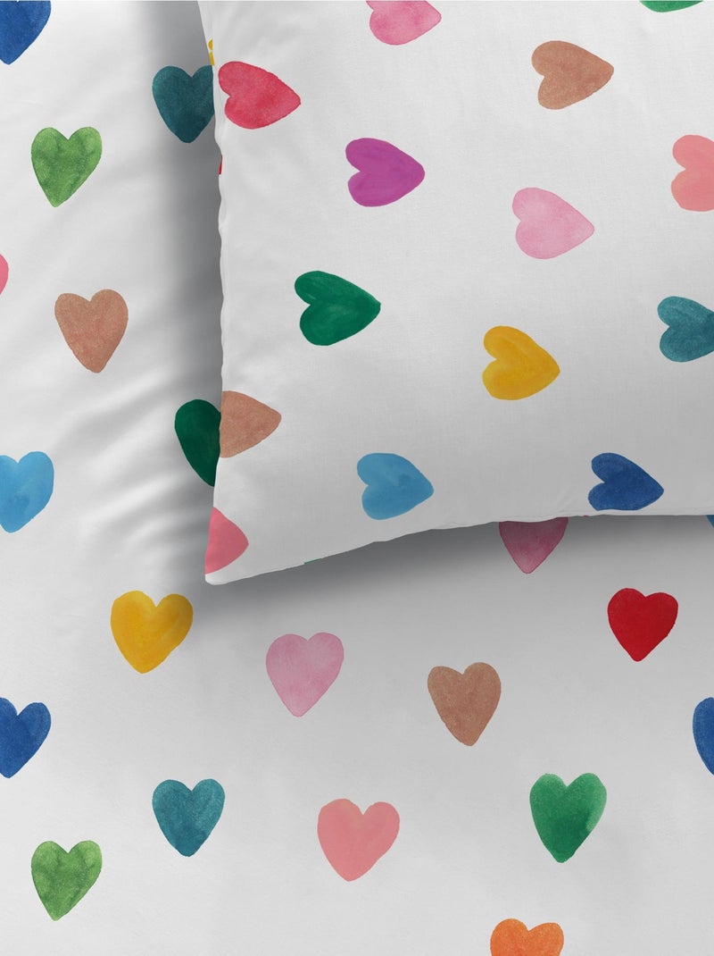 Parure de lit imprimée 100% coton, WEE BLUE BELL AMOUR Multicolore - Kiabi