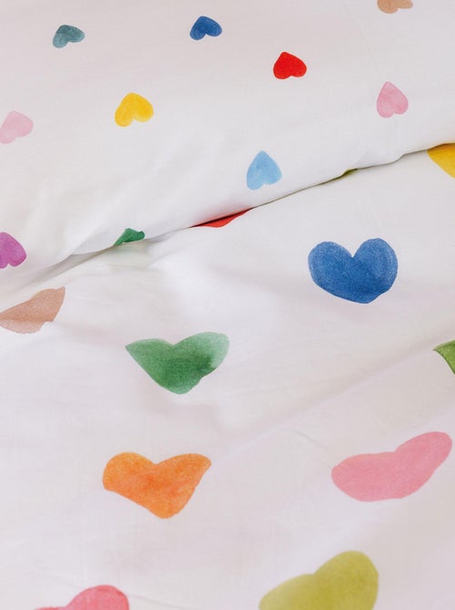 Parure de lit imprimée 100% coton, WEE BLUE BELL AMOUR - Kiabi