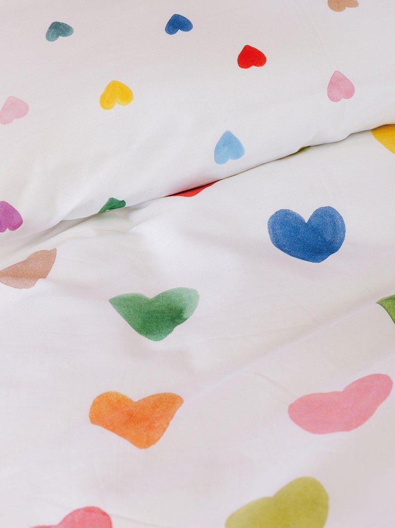 Parure de lit imprimée 100% coton, WEE BLUE BELL AMOUR Multicolore - Kiabi