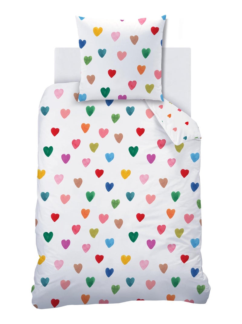 Parure de lit imprimée 100% coton, WEE BLUE BELL AMOUR Multicolore - Kiabi