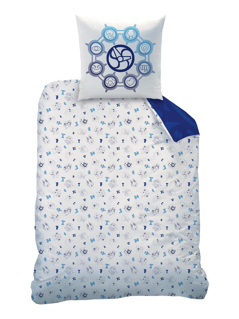Parure de lit imprimée 100% coton, YO-KAI WATCH GANG Bleu - Kiabi