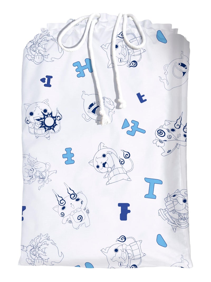 Parure de lit imprimée 100% coton, YO-KAI WATCH GANG Bleu - Kiabi