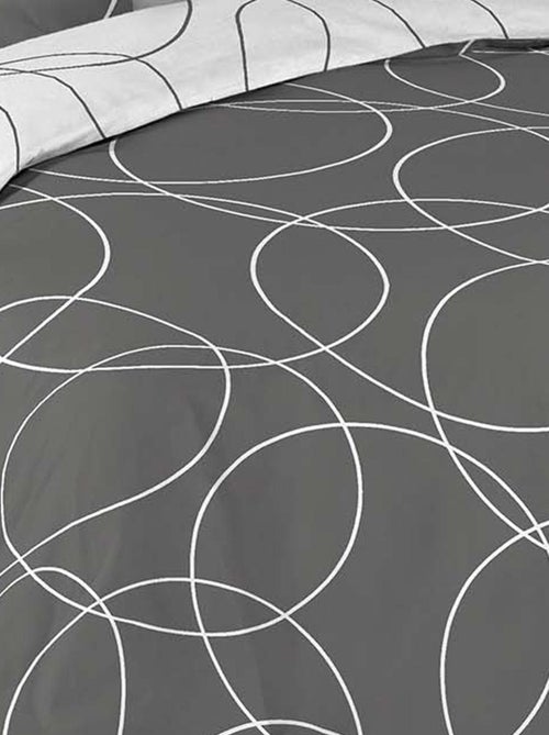 Parure de lit imprimée "Cercles" - Kiabi