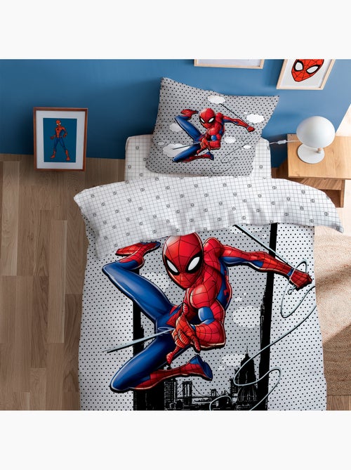 Parure de lit imprimée + drap housse 100% coton, SPIDERMAN HERO - Kiabi