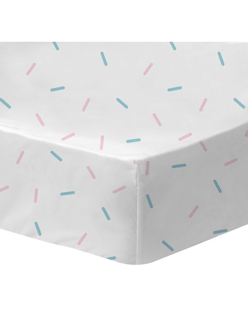 Parure de lit imprimée + drap housse 100% coton, STITCH STRIPE - Kiabi Parure de lit imprimée + drap housse 100% coton, STITCH STRIPE - Kiabi