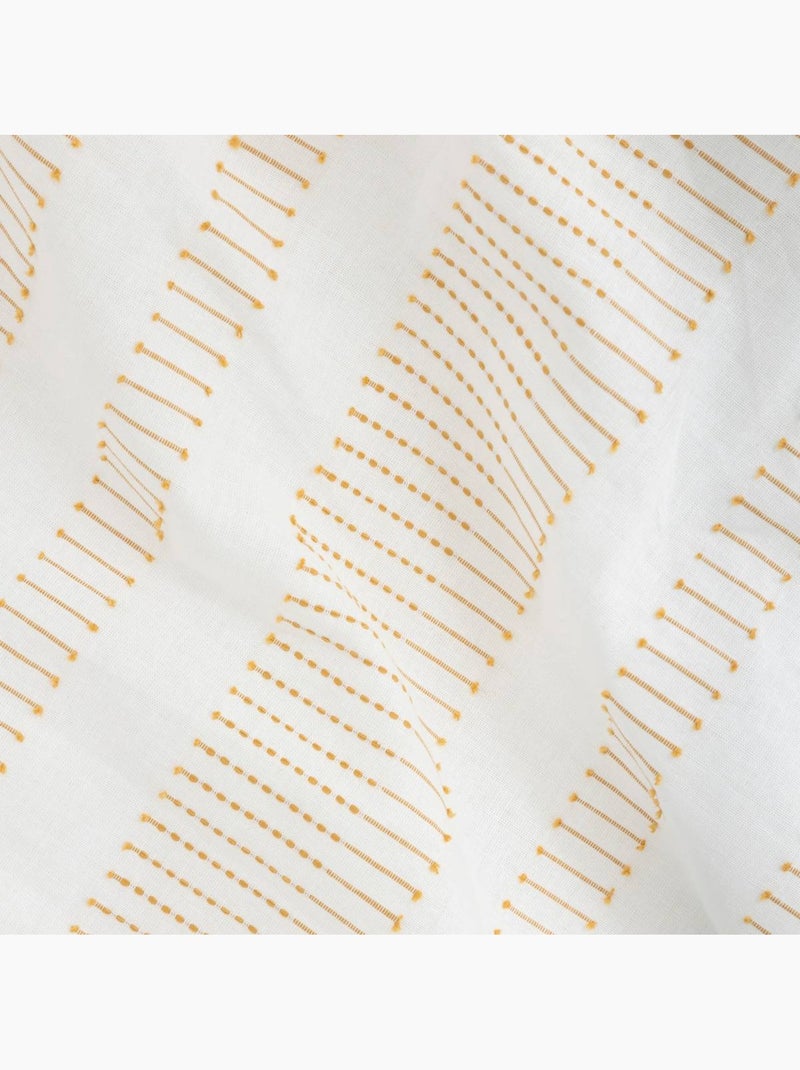 Parure de lit imprimée en coton ISAO Blanc - Kiabi