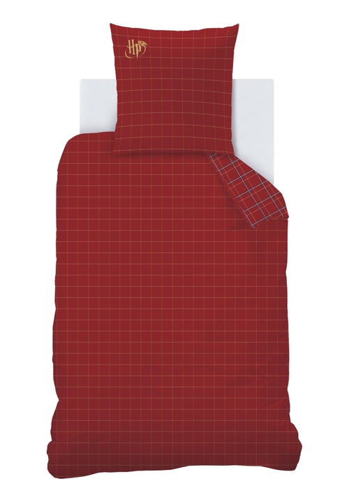 Parure de lit imprimée en flanelle de coton, HARRY POTTER TARTAN - Kiabi