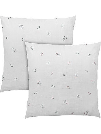 Parure de lit imprimée en gaze de coton, fleurettes