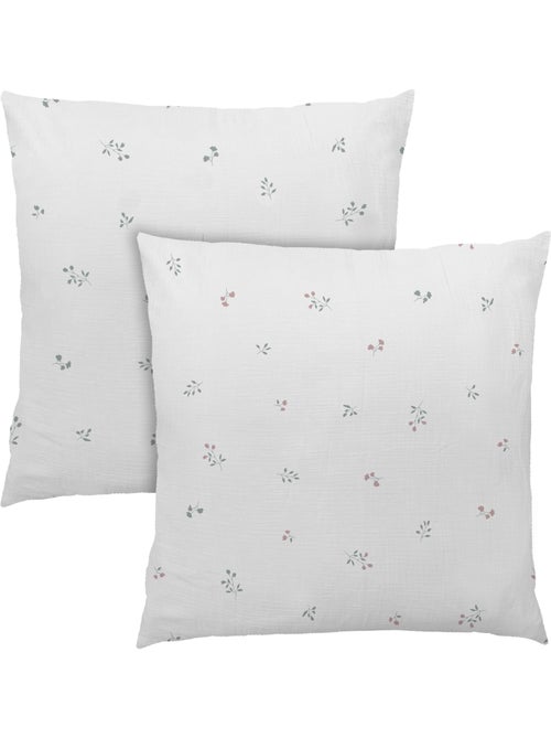 Parure de lit imprimée en gaze de coton, fleurettes - Kiabi Parure de lit imprimée en gaze de coton, fleurettes - Kiabi