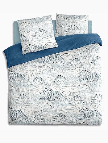 Parure de lit imprimée en percale de coton ILYAN