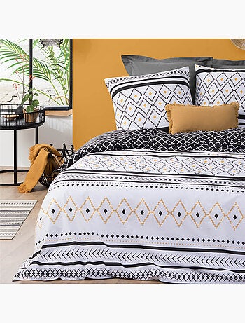 Parure de lit imprimée en percale ETNISS