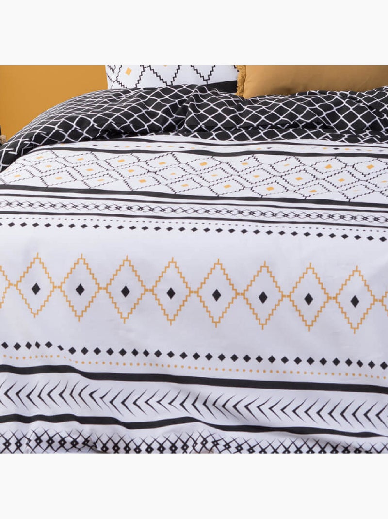 Parure de lit imprimée en percale ETNISS Vert - Kiabi