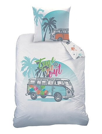Parure de lit imprimée en polycoton, VOLKSWAGEN PARADISE