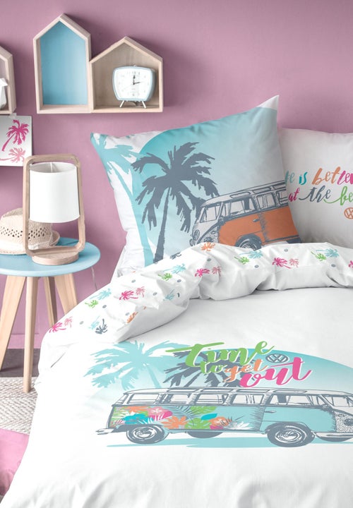 Parure de lit imprimée en polycoton, VOLKSWAGEN PARADISE - Kiabi