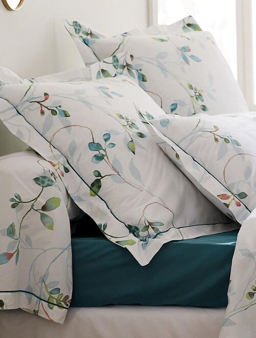 Parure de lit imprimée fleurs en aquarelle - Kiabi