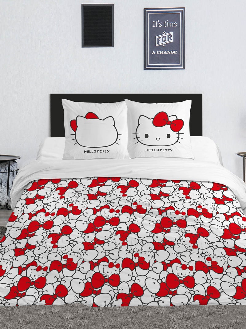 Parure de lit imprimée 'Hello Kitty' - 2 personnes Blanc - Kiabi