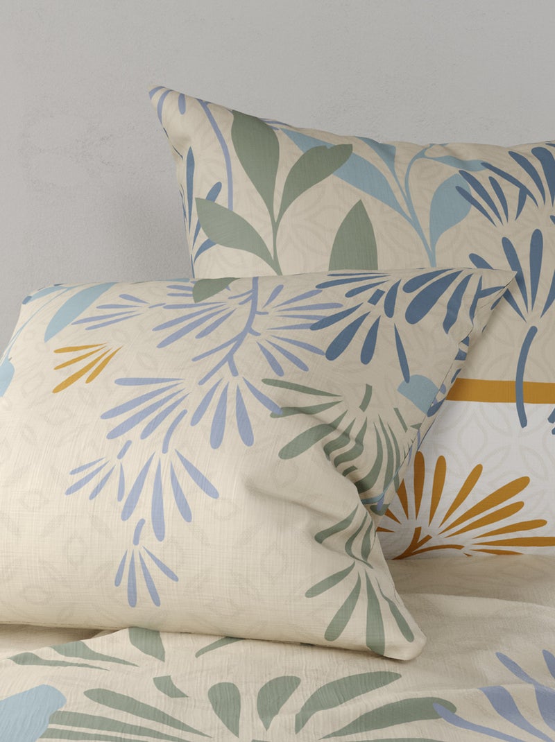 Parure de lit imprimée housse de couette + 2 taies - 2 personnes Blanc - Kiabi