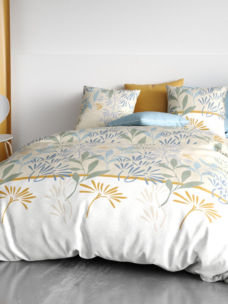 Parure de lit imprimée housse de couette + 2 taies - 2 personnes Blanc - Kiabi