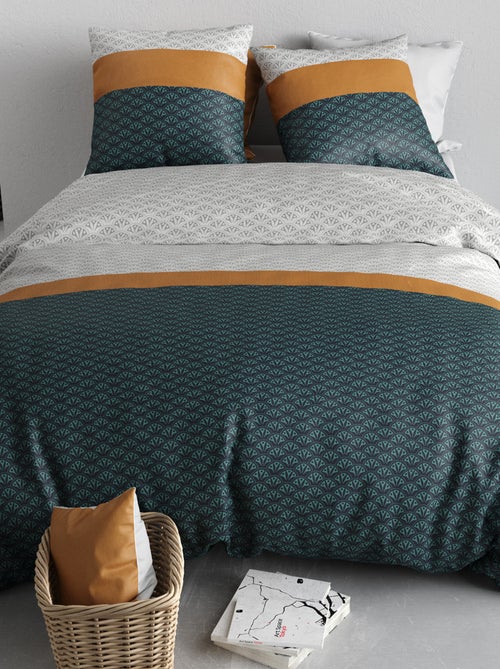 Parure de lit imprimée housse de couette + 2 taies - 2 personnes - Kiabi