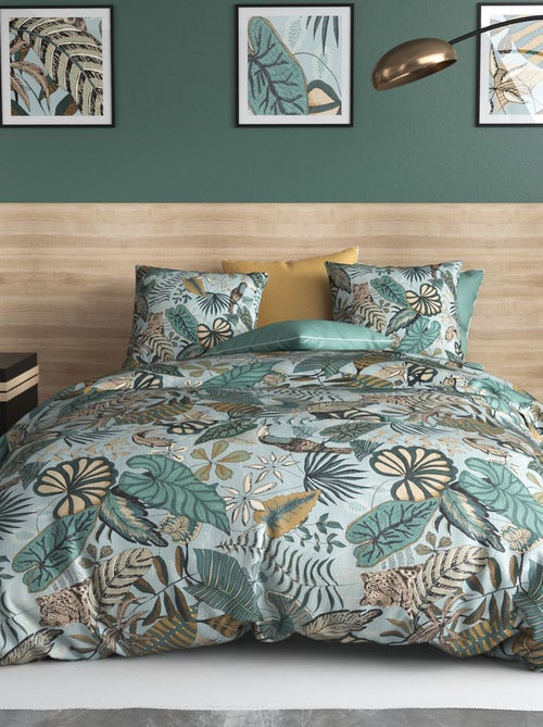 Parure de lit imprimée housse de couette + 2 taies - 2 personnes - Kiabi