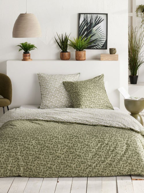 Parure de lit imprimée housse de couette + taies - 2 personnes - Kiabi