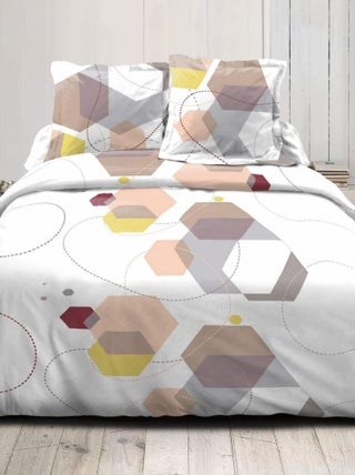 Parure de lit Imprimée Polyforme 220 x 240 cm Housse de Couette + Taies d'Oreiller