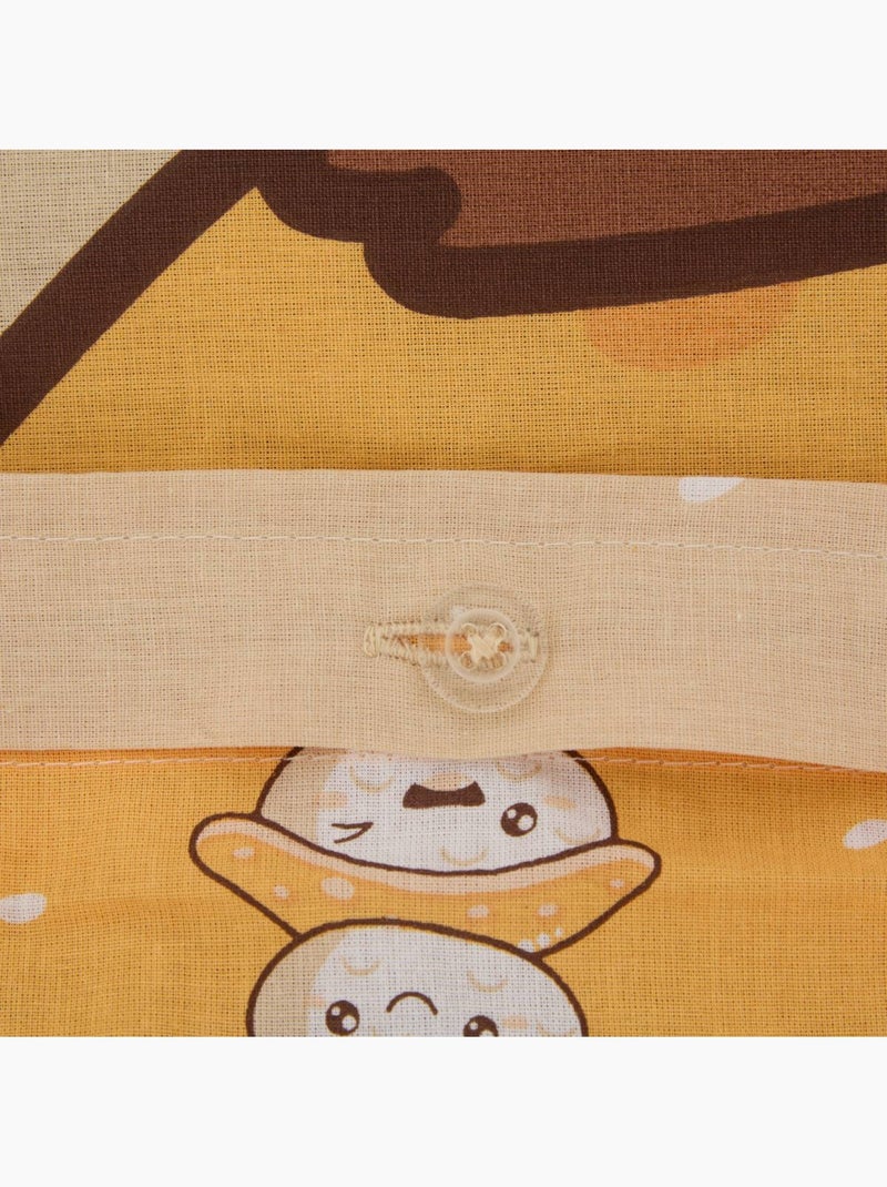 Parure de lit imprimée pour enfant CAPY Beige - Kiabi