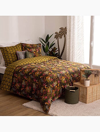 Parure de lit imprimée réversible TROPICAL BOUDOIR