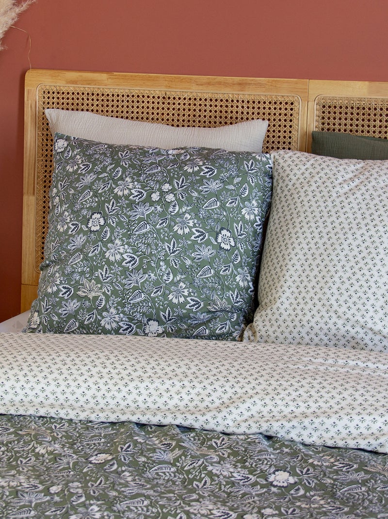 Parure de lit INDILY polyester microfibre Kaki - Kiabi