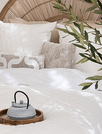 Parure de lit Jacquard lignes graphiques